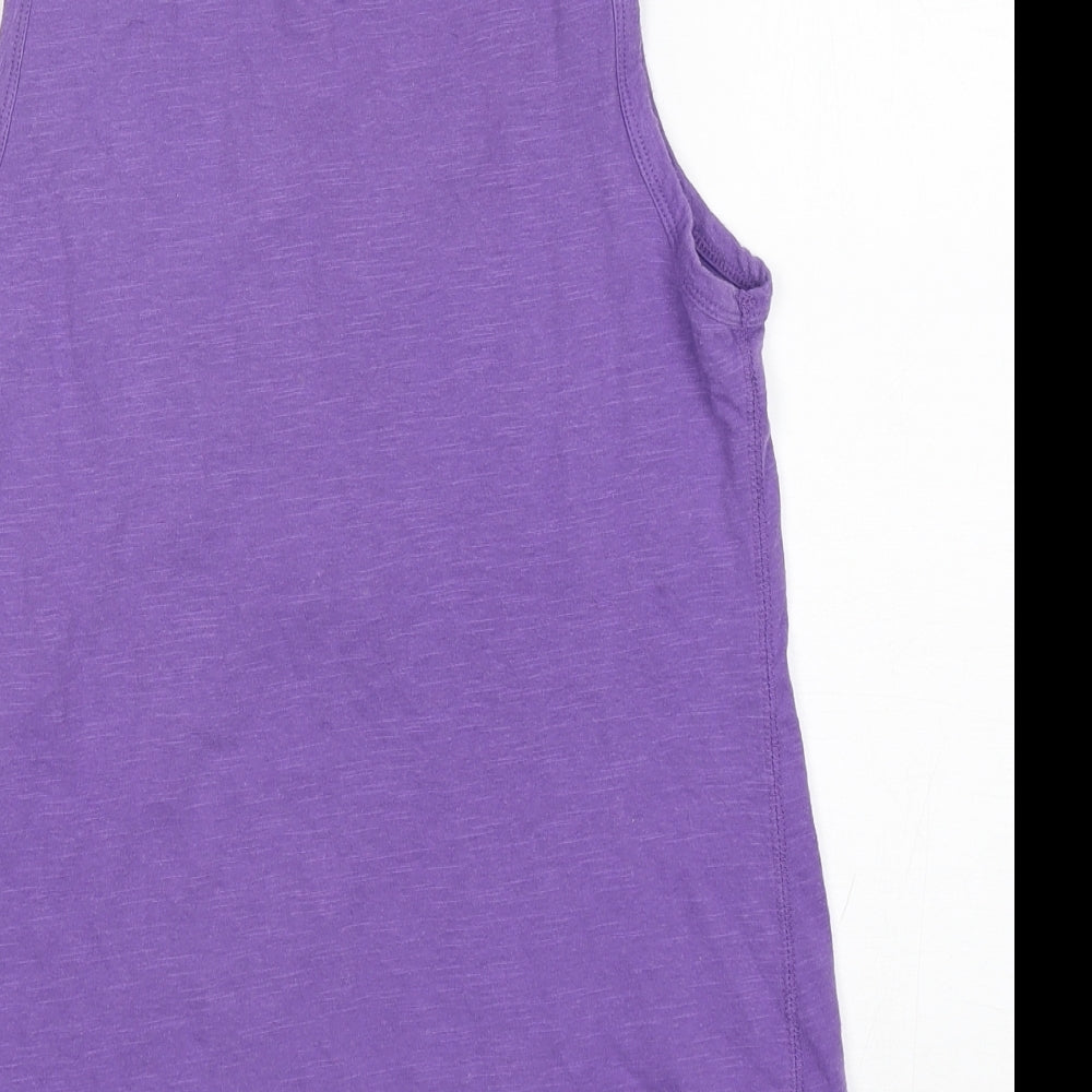 F&F Womens Purple  Cotton Basic Tank Size 12 Round Neck