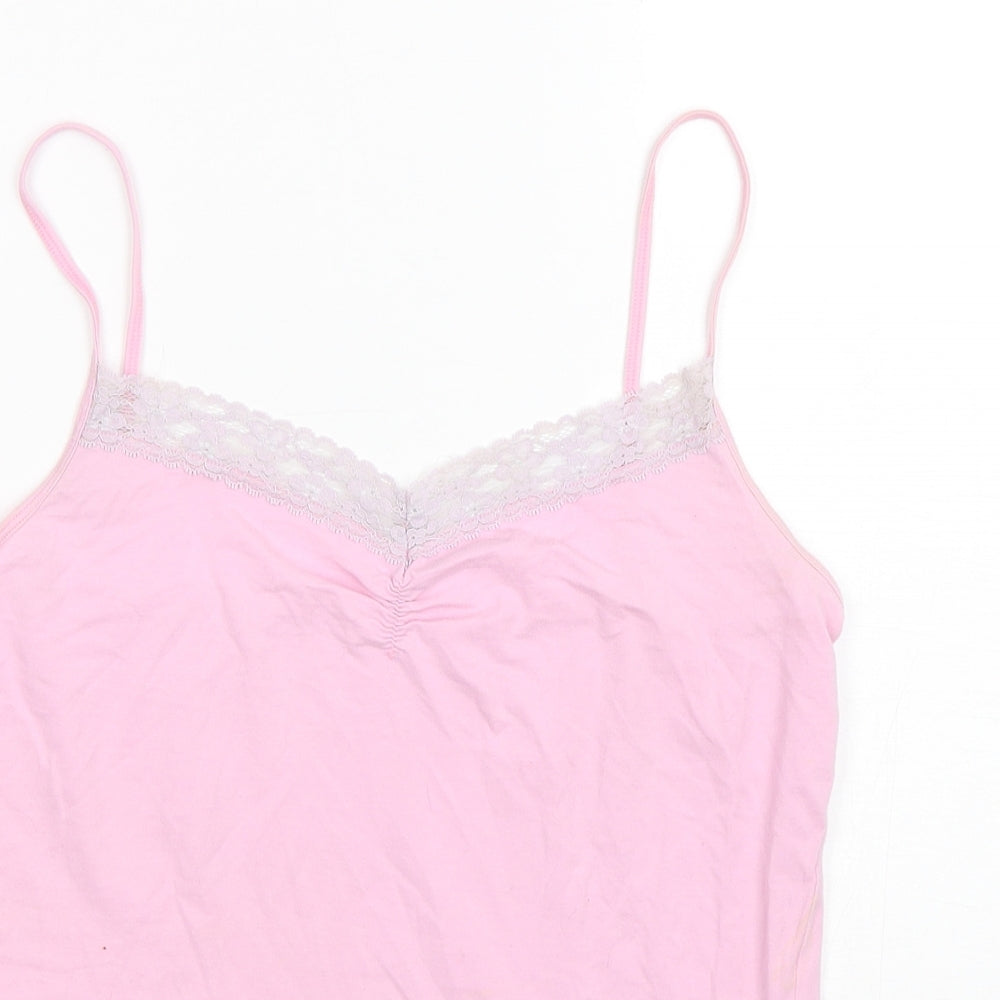 F&F Womens Pink  Cotton Top Pyjama Top Size 12