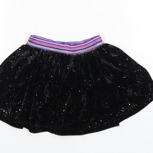 Nutmeg Girls Black  Polyester A-Line Skirt Size 2-3 Years  Regular