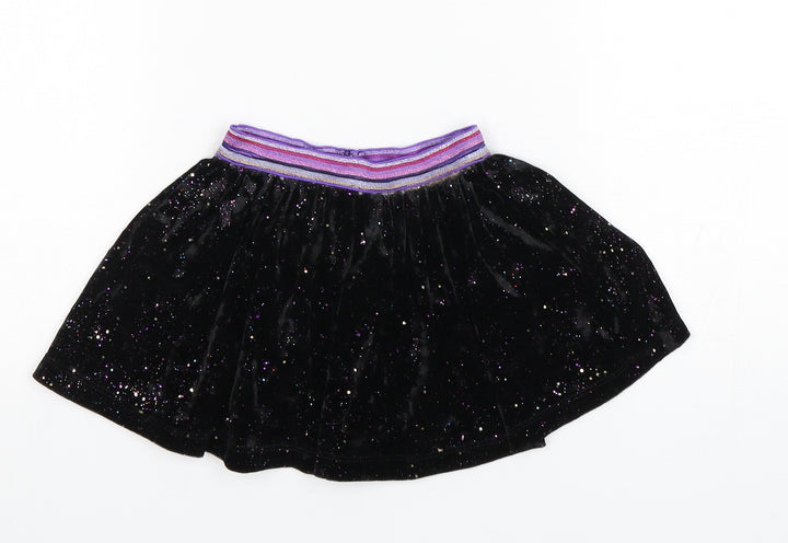 Nutmeg Girls Black  Polyester A-Line Skirt Size 2-3 Years  Regular