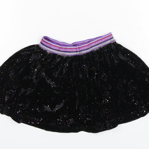 Nutmeg Girls Black  Polyester A-Line Skirt Size 2-3 Years  Regular