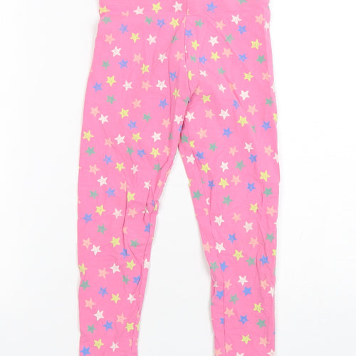 M&S Girls Pink Polka Dot Cotton  Pyjama Pants Size 5-6 Years