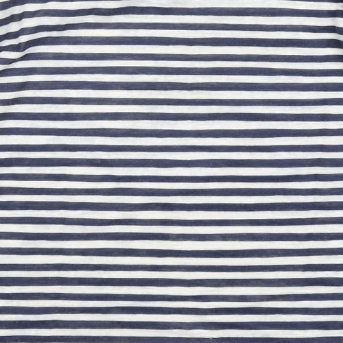 Per Una  Womens Multicoloured Round Neck Striped Polyester Pullover Jumper Size 10