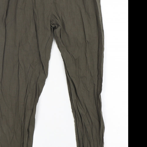 Shein  Womens Green  Cotton Bloomer Trousers Size L L26 in Regular