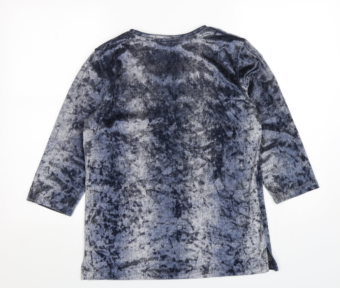 Bicalla Womens Blue Round Neck  Polyester Pullover Jumper Size M