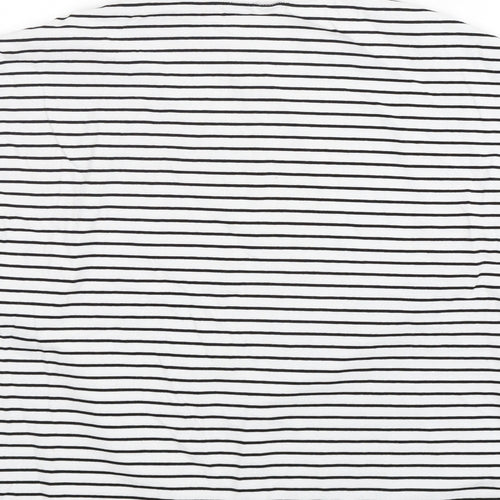 Shein  Womens Multicoloured Striped Cotton Basic Tank Size 8 Round Neck