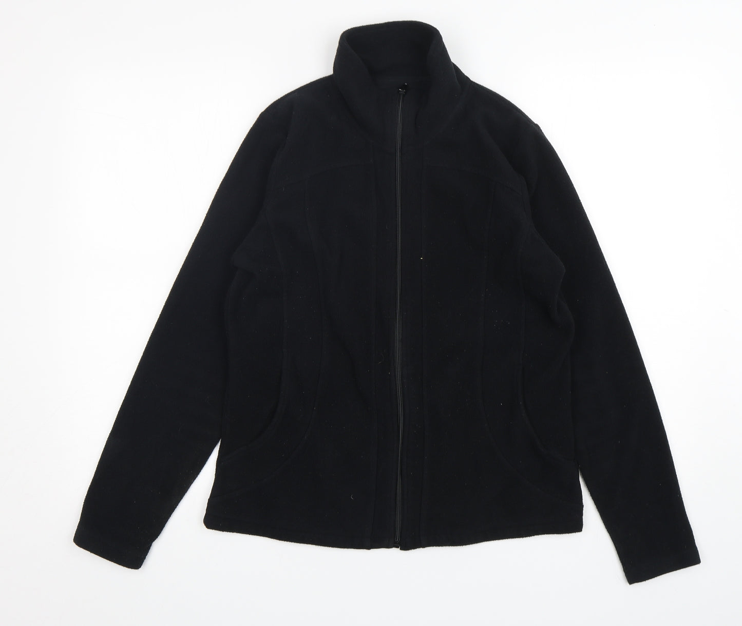 NEXT Womens Black  Polyester Full Zip Sweatshirt Size 14