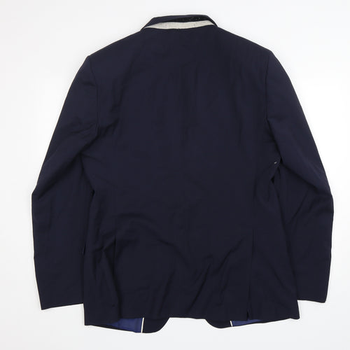 M&S Mens Blue  Wool Jacket Suit Jacket