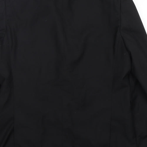 U&I Mens Black  Polyester Jacket Suit Jacket