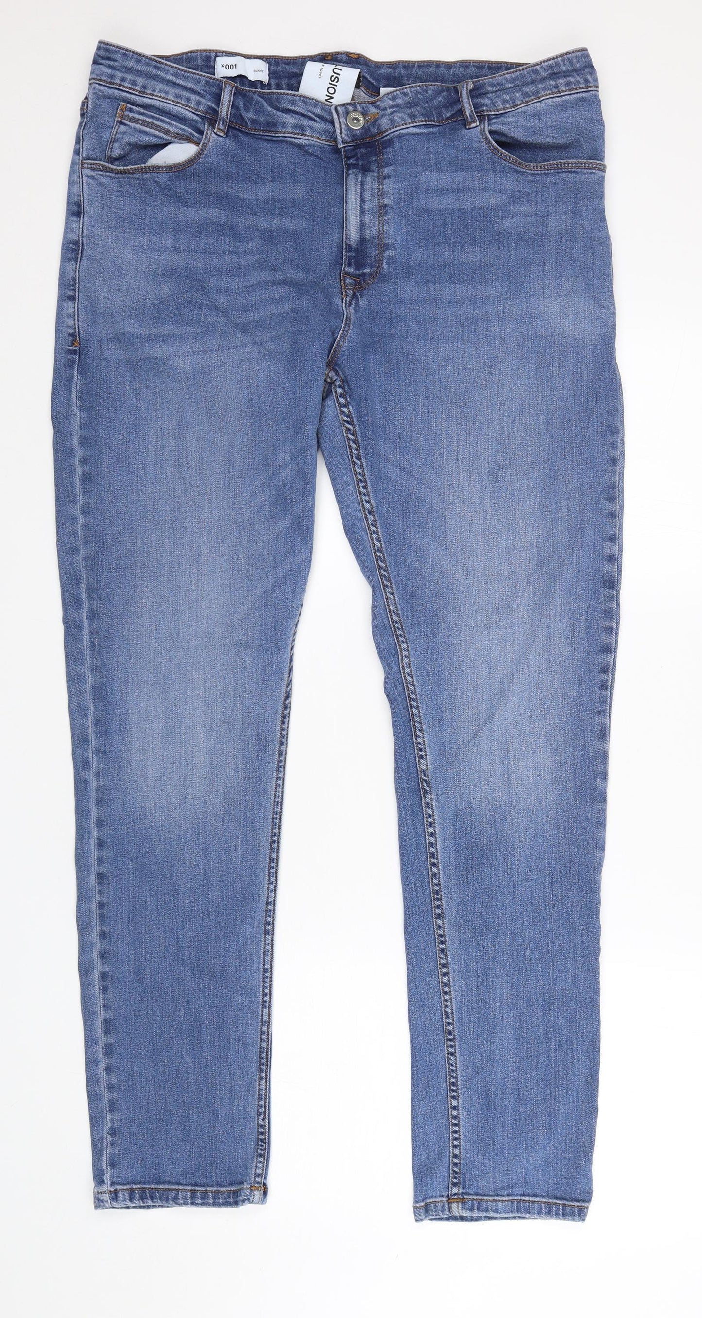 Collusion  Mens Blue  Cotton Skinny Jeans Size 38 L32 in Regular