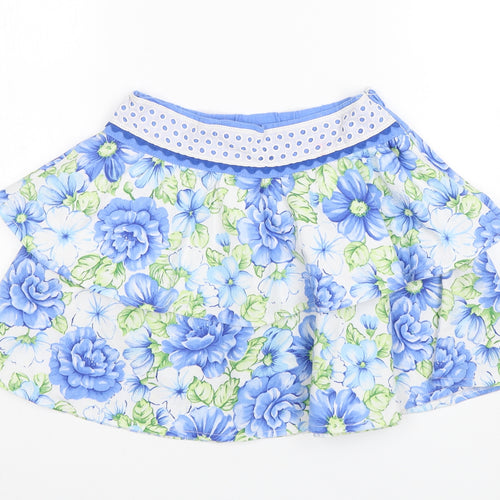 Preworn  Womens Multicoloured Floral Polyester Mini Skirt Size 10