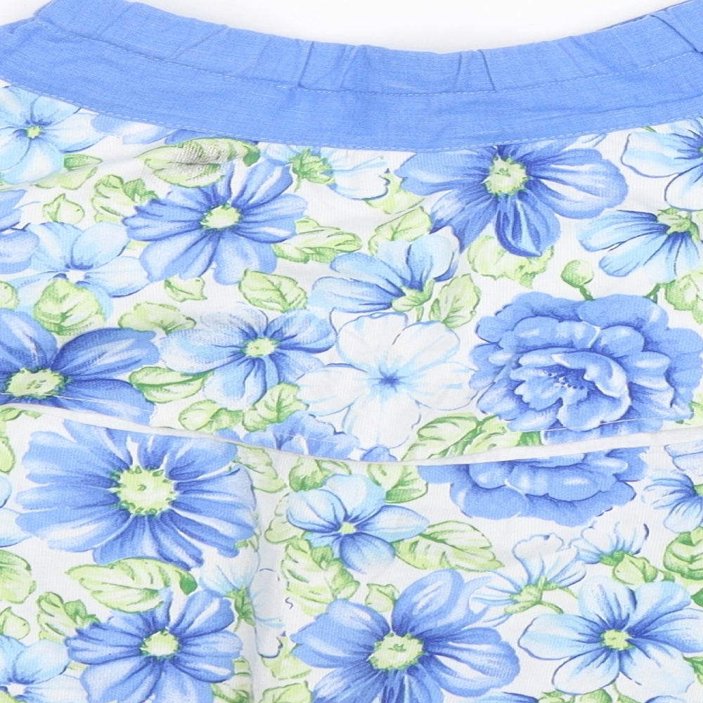 Preworn  Womens Multicoloured Floral Polyester Mini Skirt Size 10