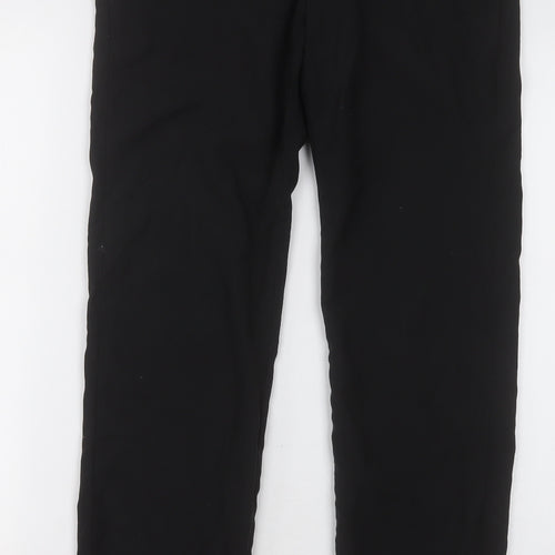 NEXT Mens Black  Polyester Capri Trousers Size 30 L31 in Regular Button