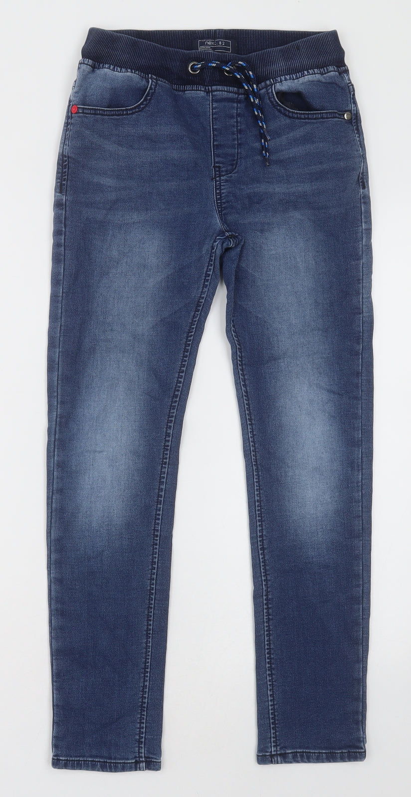 NEXT Boys Black  Cotton Straight Jeans Size 11 Years  Regular Tie