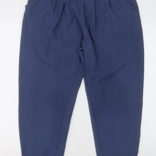 bobnmarch Womens Blue  Polyester Trousers  Size 16 L30 in Regular