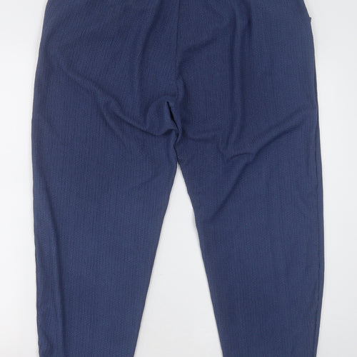 bobnmarch Womens Blue  Polyester Trousers  Size 16 L30 in Regular