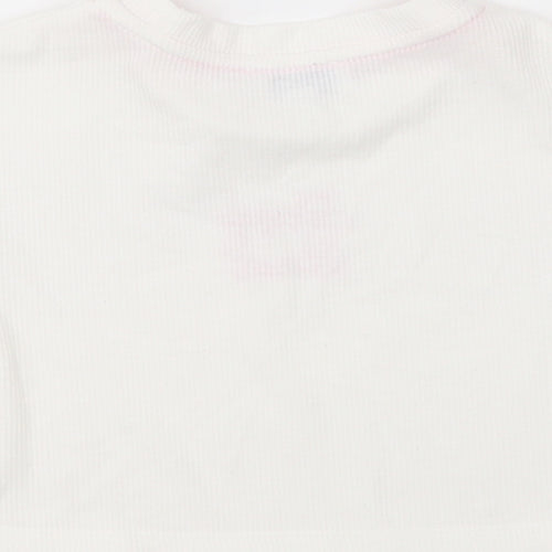 jeff & co Girls White  Cotton Cami Pyjama Top Size 2-3 Years  Pullover - Sleepy Head