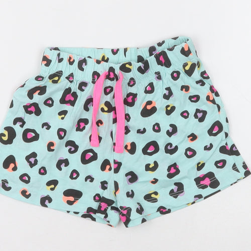 Dunnes Stores Girls Blue Animal Print Cotton Cami Sleep Shorts Size 2-3 Years  Tie