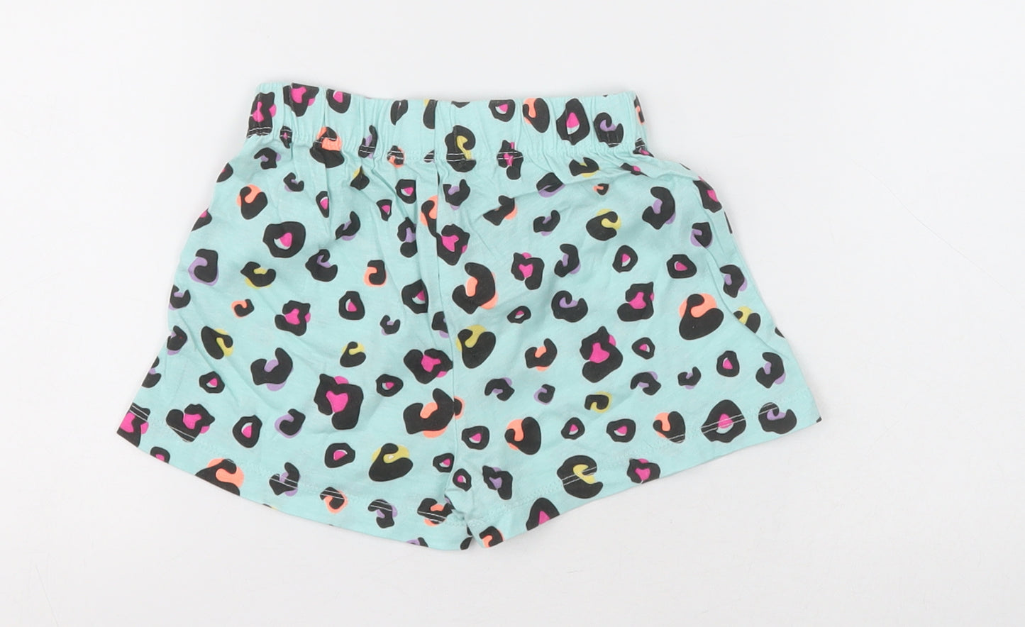Dunnes Stores Girls Blue Animal Print Cotton Cami Sleep Shorts Size 2-3 Years  Tie