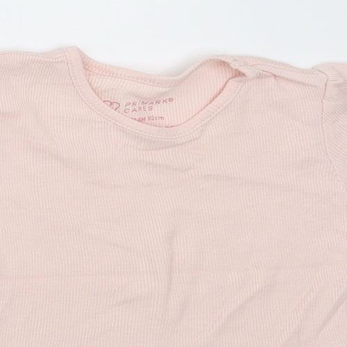 Primark Girls Pink  Cotton  Pyjama Set Size 18-24 Months  Pullover