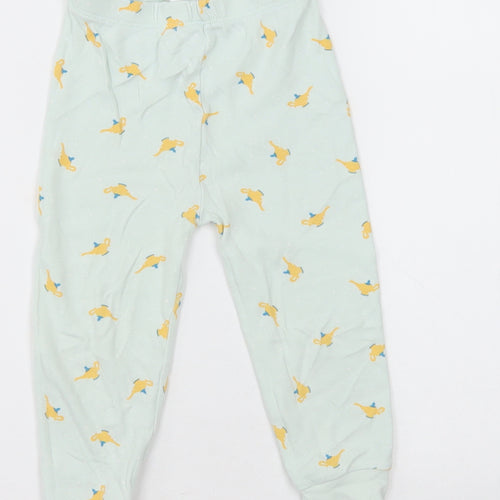 George Girls Green Geometric Cotton  Pyjama Pants Size 18-24 Months  Pullover - tea pot