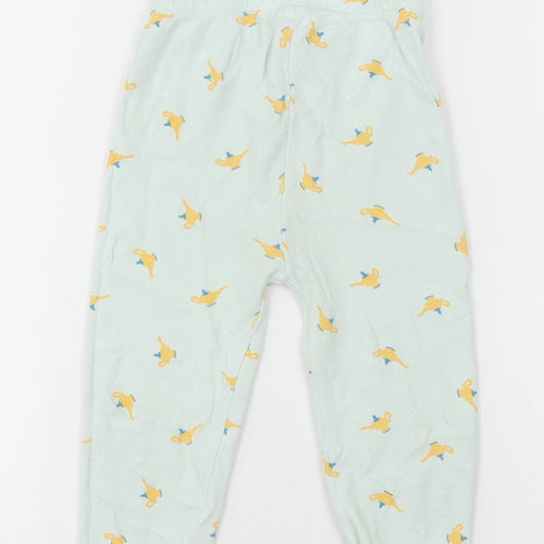 George Girls Green Geometric Cotton  Pyjama Pants Size 18-24 Months  Pullover - tea pot