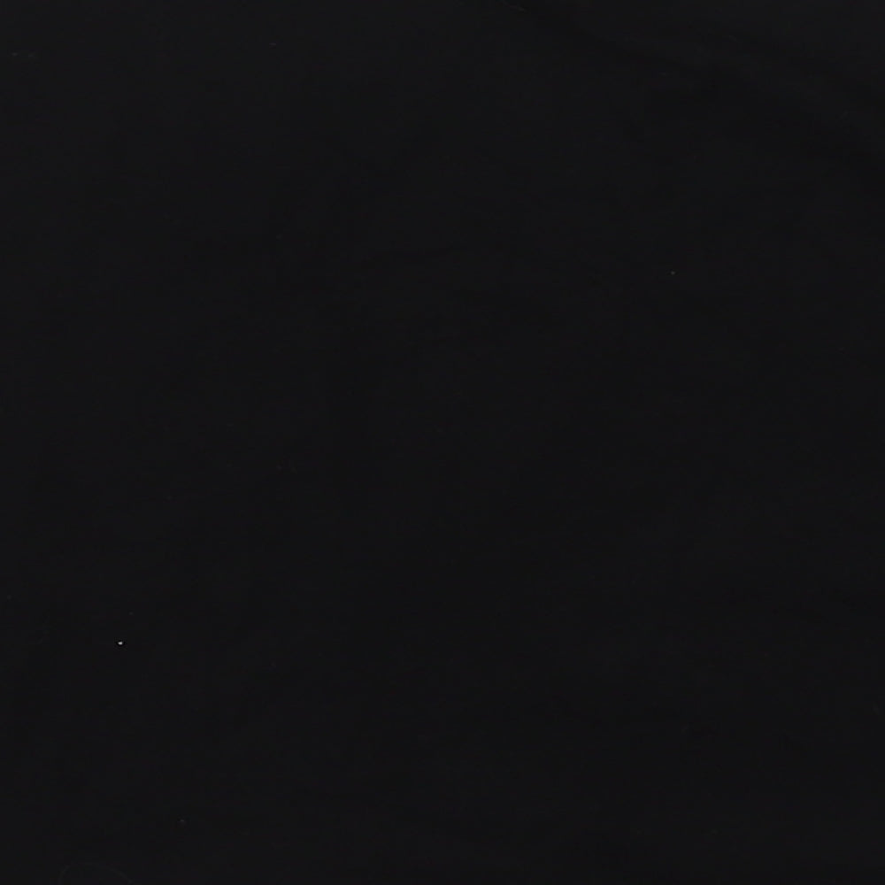 New Look Girls Black  Cotton Cropped T-Shirt Size 14-15 Years Crew Neck Pullover - it takes two to mango