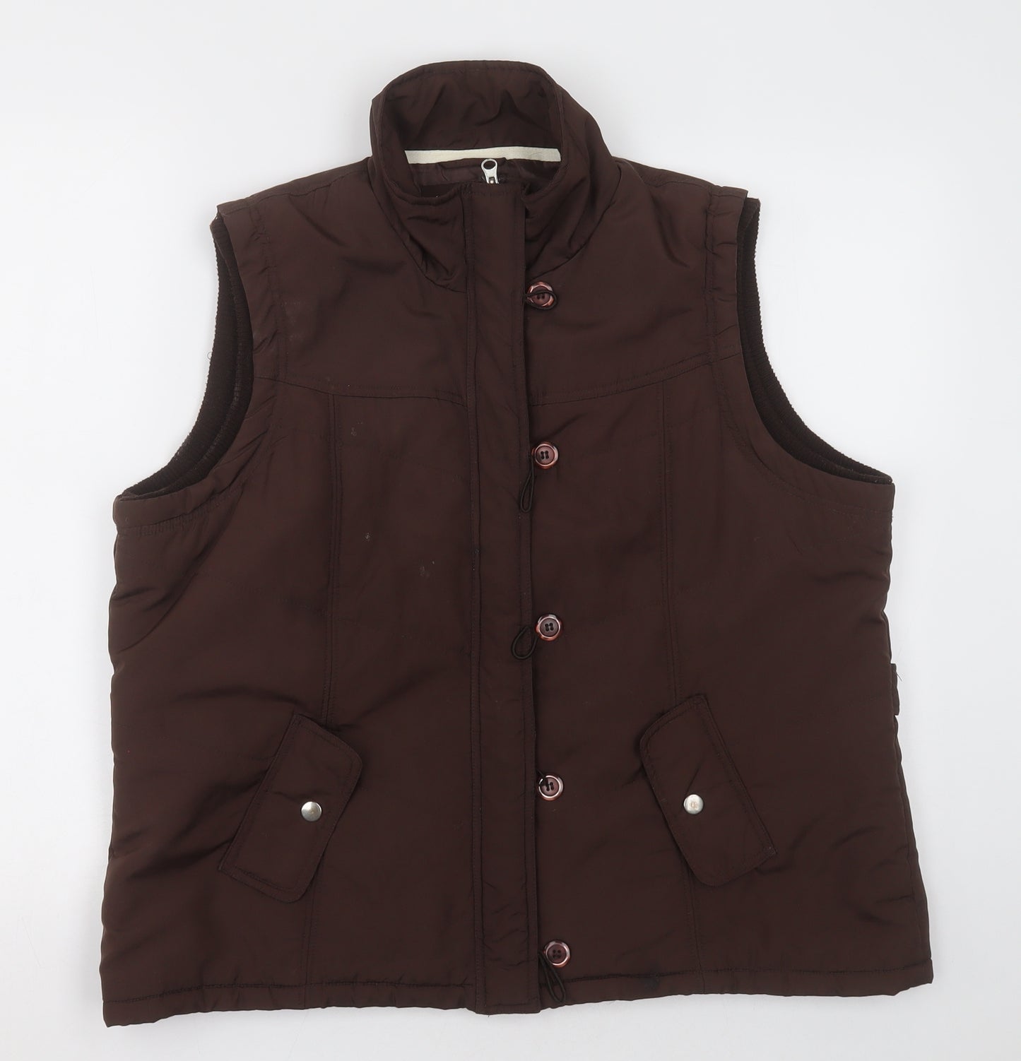 BM Womens Brown   Gilet Jacket Size 18  Zip
