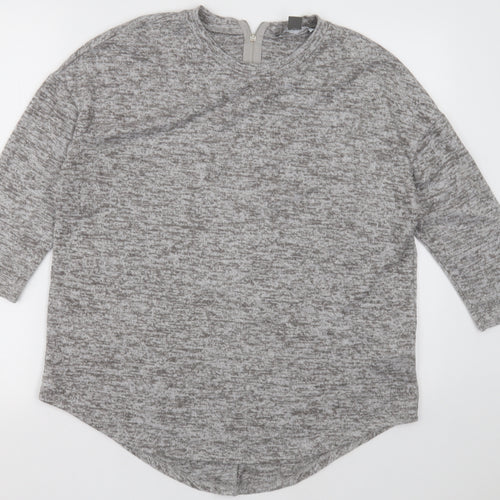 Primark Womens Grey  Polyester Pullover Sweatshirt Size S  Zip