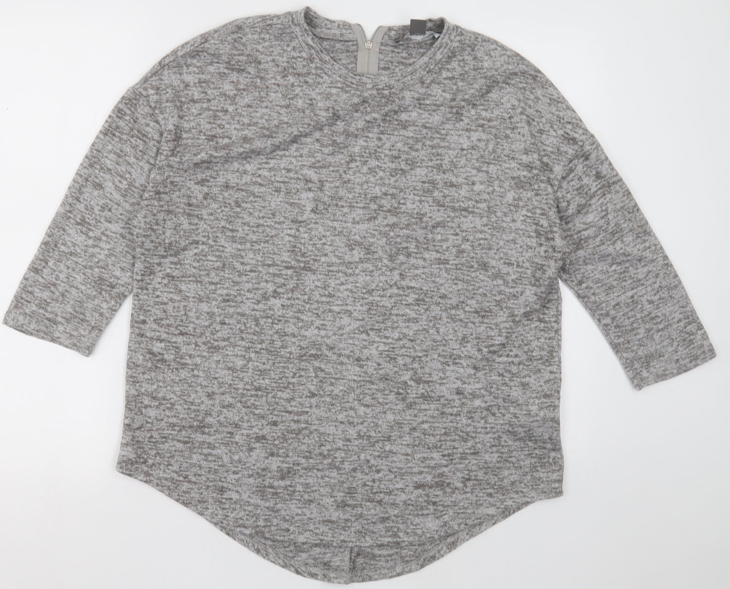 Primark Womens Grey  Polyester Pullover Sweatshirt Size S  Zip