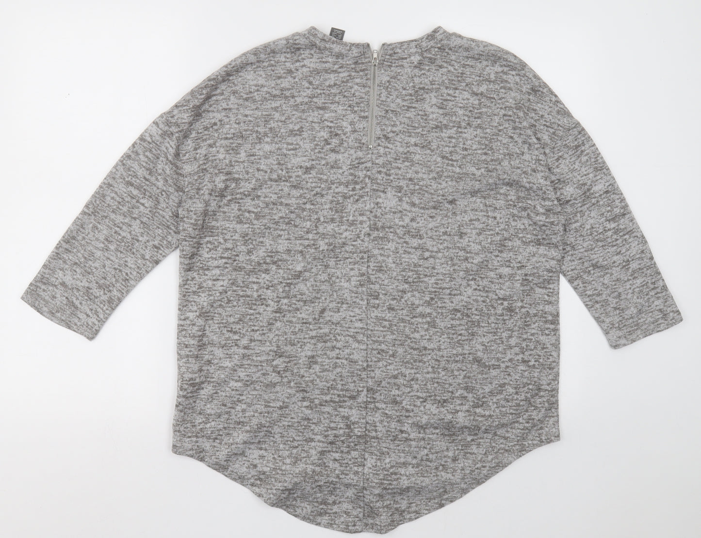 Primark Womens Grey  Polyester Pullover Sweatshirt Size S  Zip