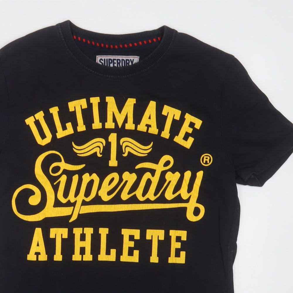 Superdry Mens Blue  Cotton  T-Shirt Size XS Crew Neck