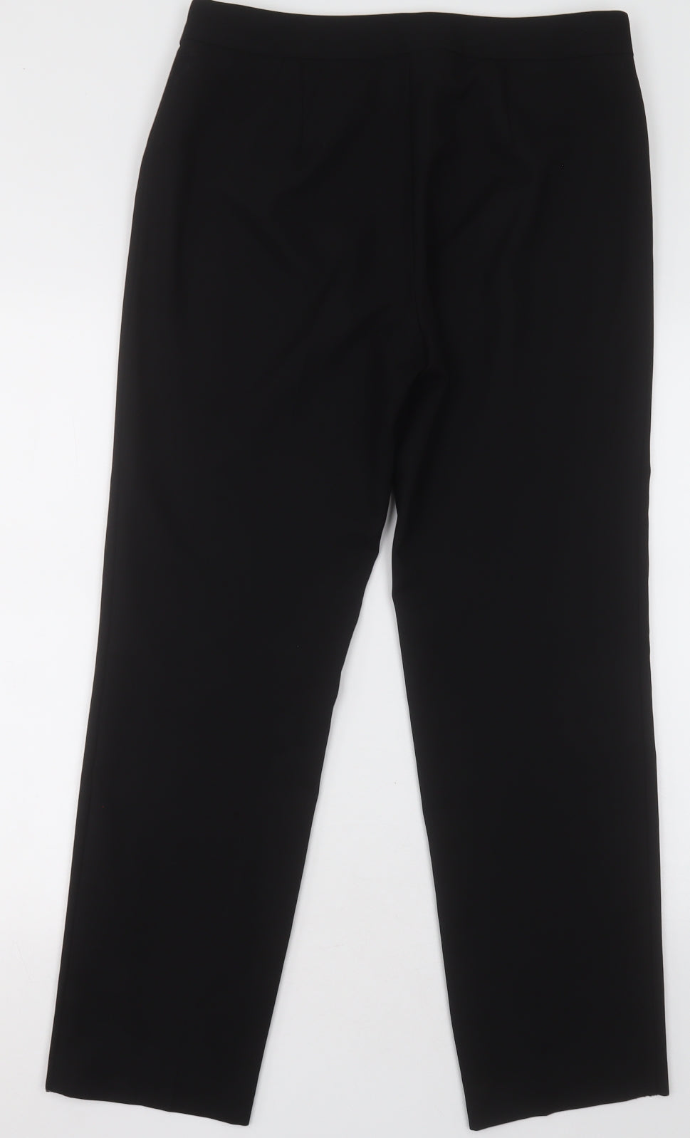 Matalan Womens Black  Polyester Trousers  Size 12 L29 in Regular Hook & Eye