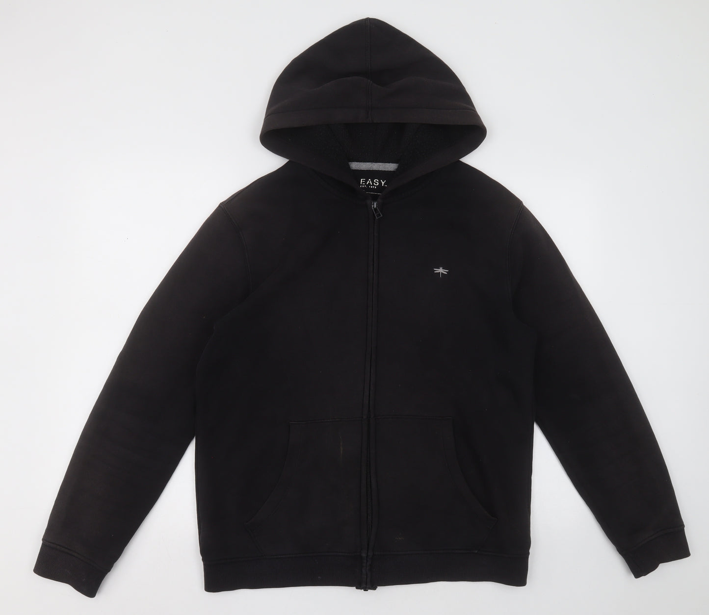 Matalan Mens Black  Cotton Full Zip Hoodie Size M