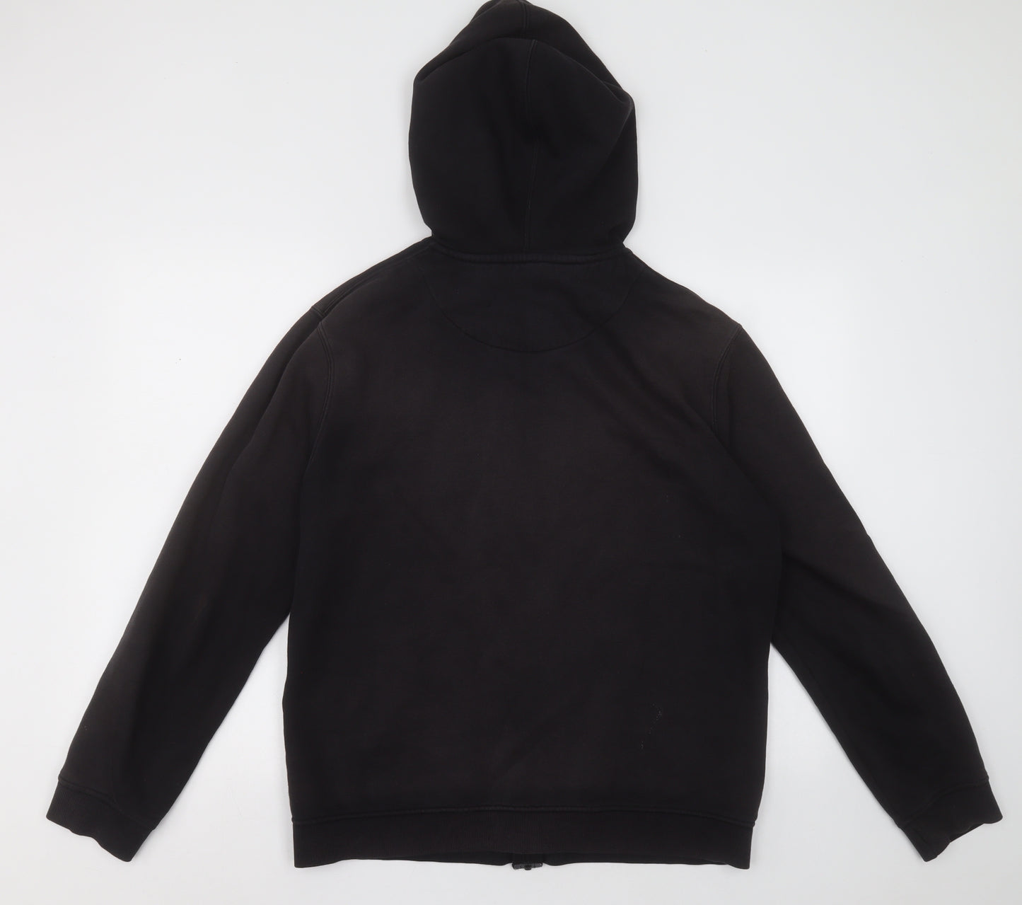 Matalan Mens Black  Cotton Full Zip Hoodie Size M