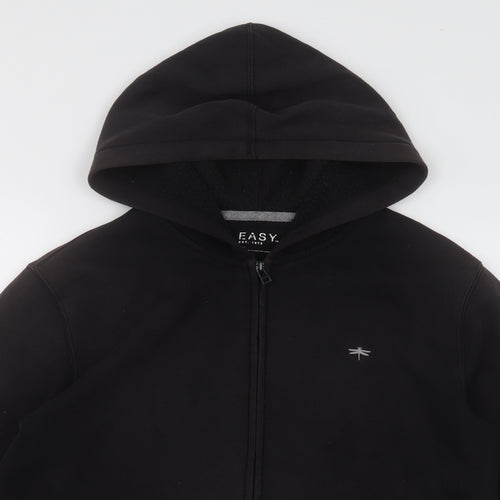 Matalan Mens Black  Cotton Full Zip Hoodie Size M