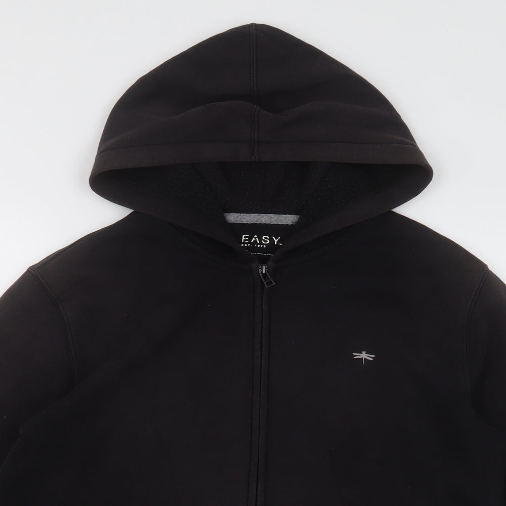Matalan Mens Black  Cotton Full Zip Hoodie Size M