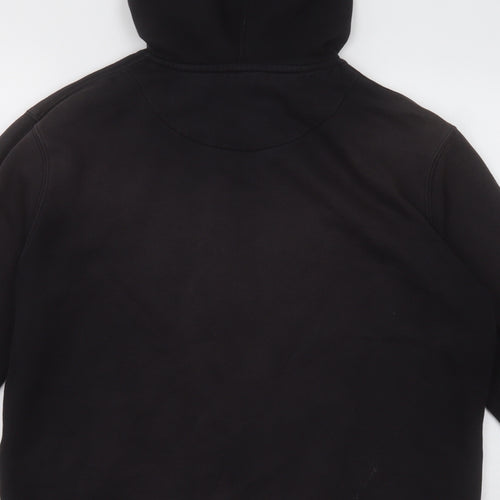 Matalan Mens Black  Cotton Full Zip Hoodie Size M