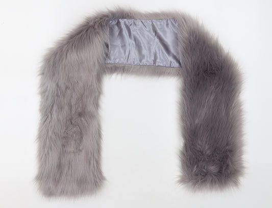 Dunnes Stores Girls Grey  Polyester Scarf Scarves & Wraps One Size  - fur trim