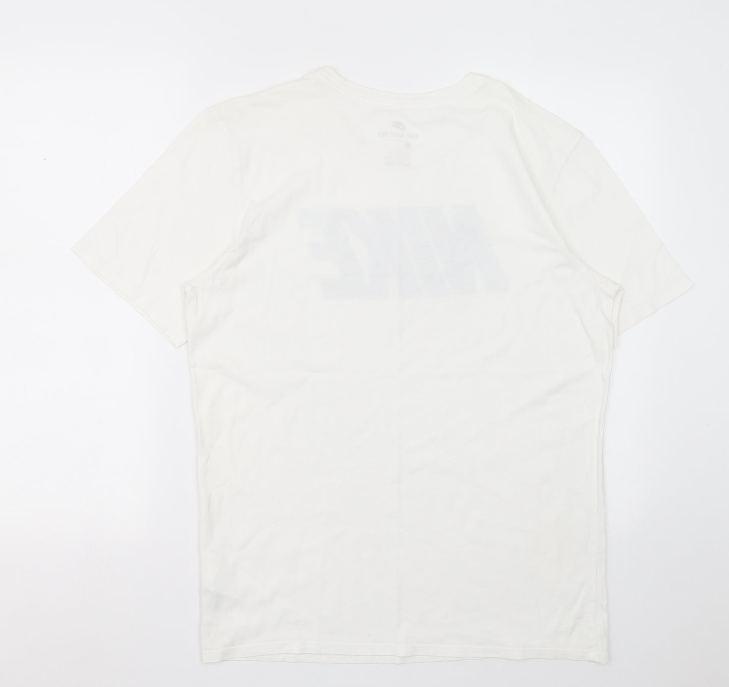Nike Mens White  Cotton  T-Shirt Size M Crew Neck