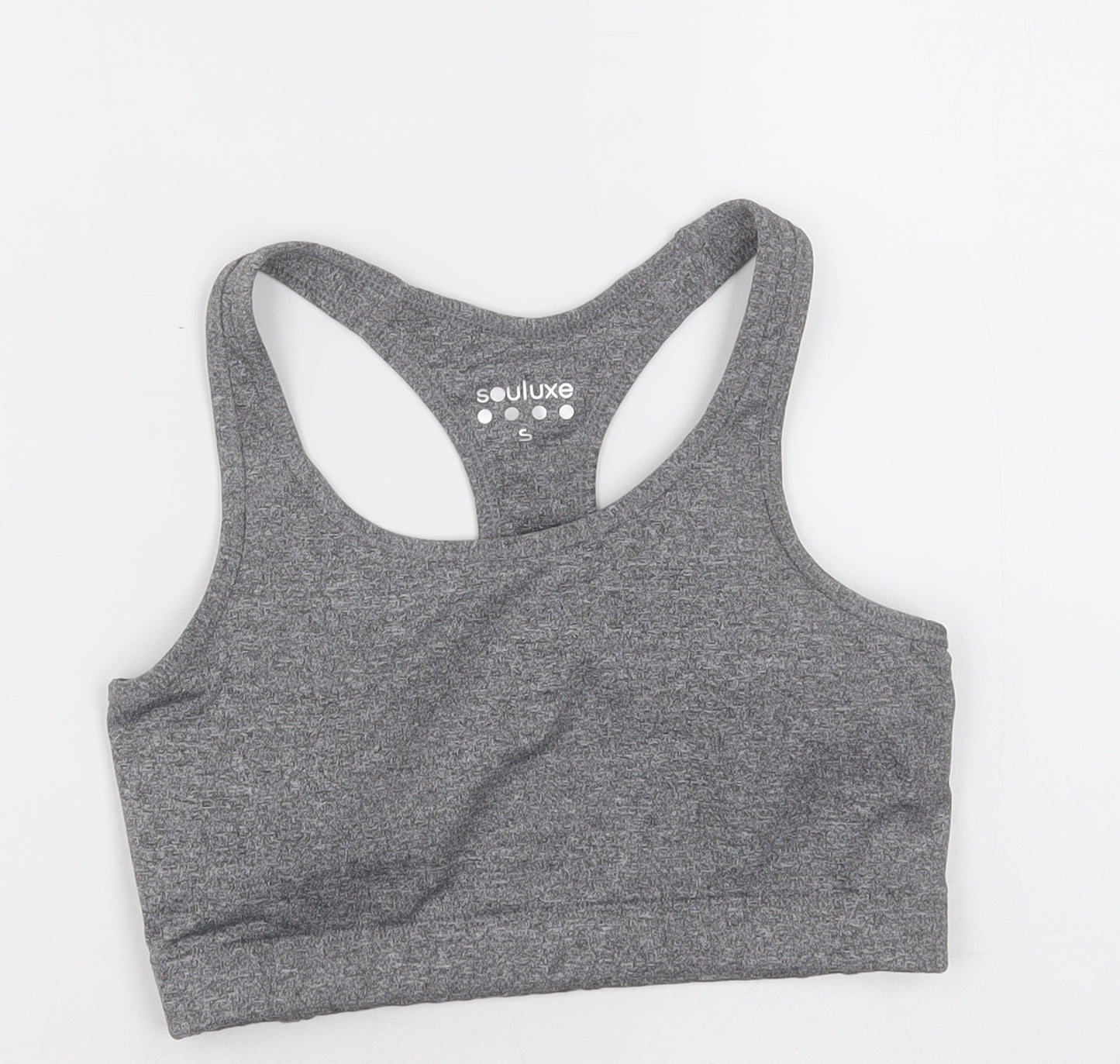 mataaln Womens Grey  Polyester Cropped Tank Size S Scoop Neck Pullover