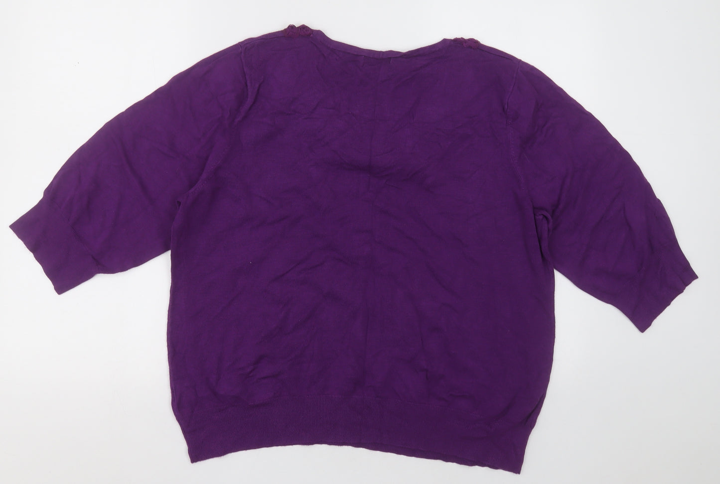 Marks and Spencer Womens Purple  Viscose Pullover Sweatshirt Size 22  Pullover