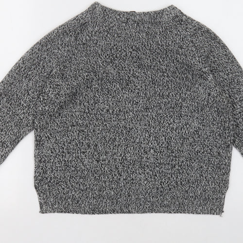 H&M Womens Grey Crew Neck  Acrylic Pullover Jumper Size XS