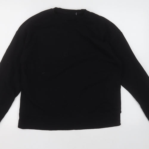Primark Womens Black Crew Neck  Cotton Pullover Jumper Size 6