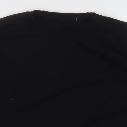 Primark Womens Black Crew Neck  Cotton Pullover Jumper Size 6