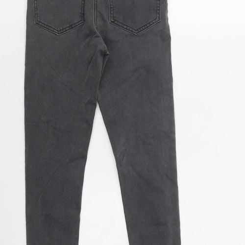 George Girls Grey  Cotton Skinny Jeans Size 10-11 Years  Regular Button
