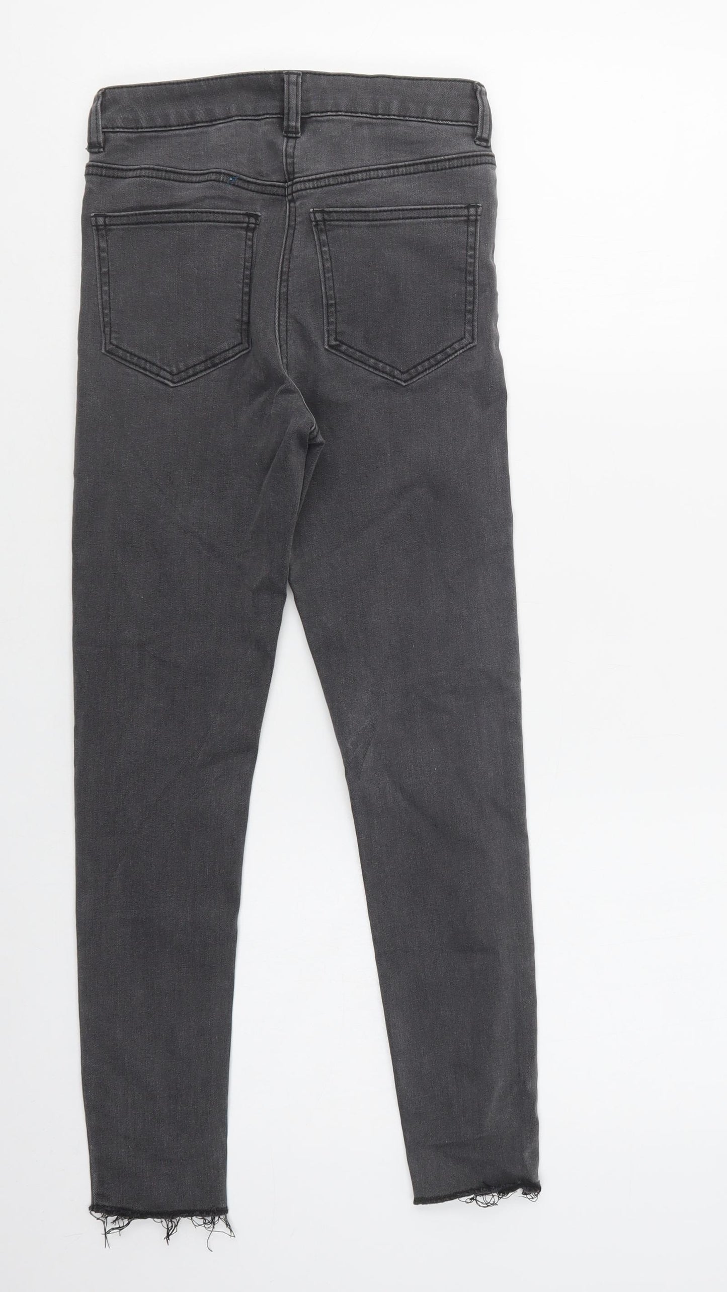 George Girls Grey  Cotton Skinny Jeans Size 10-11 Years  Regular Button
