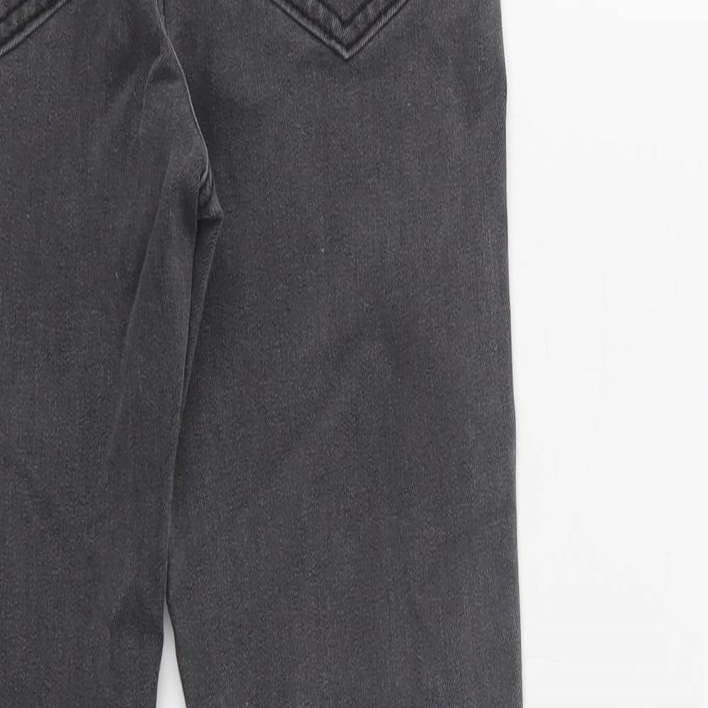 George Girls Grey  Cotton Skinny Jeans Size 10-11 Years  Regular Button