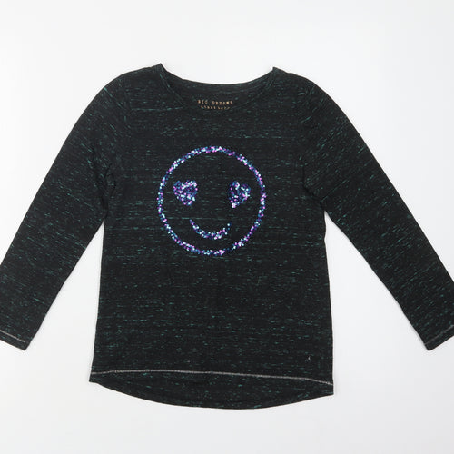 NEXT Girls Green  Polyester Basic Blouse Size 8 Years Crew Neck  - Smile