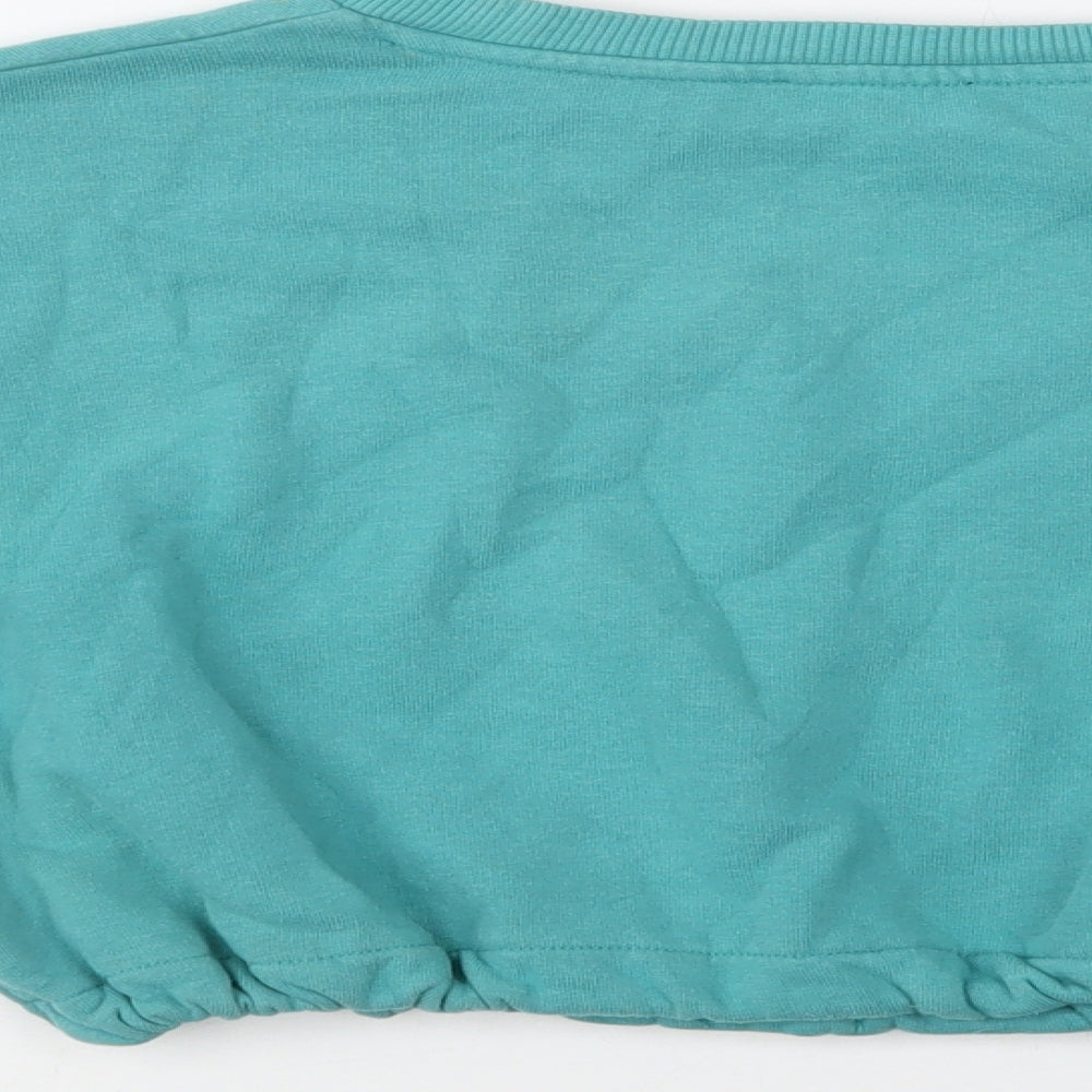 New Look Girls Green  Cotton Pullover Sweatshirt Size 10-11 Years   - Dakota